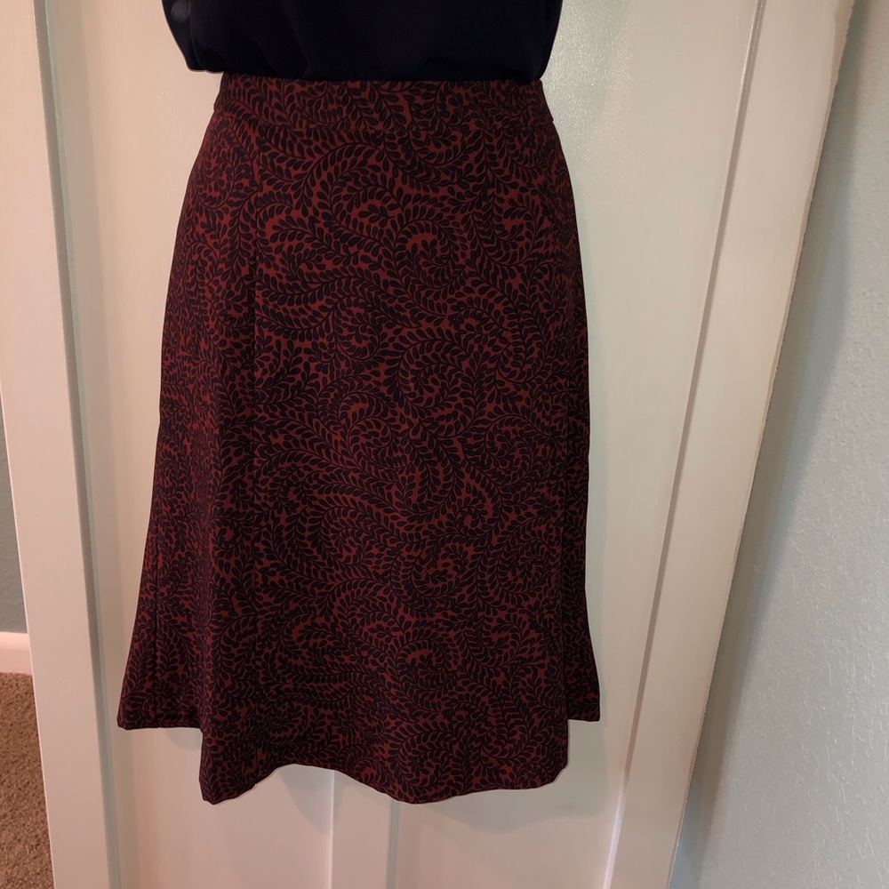 LOFT Fluted Hem Skirt NWT